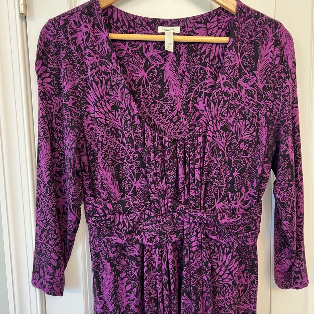 Soma soft jersey waist wrap short dress - Medium